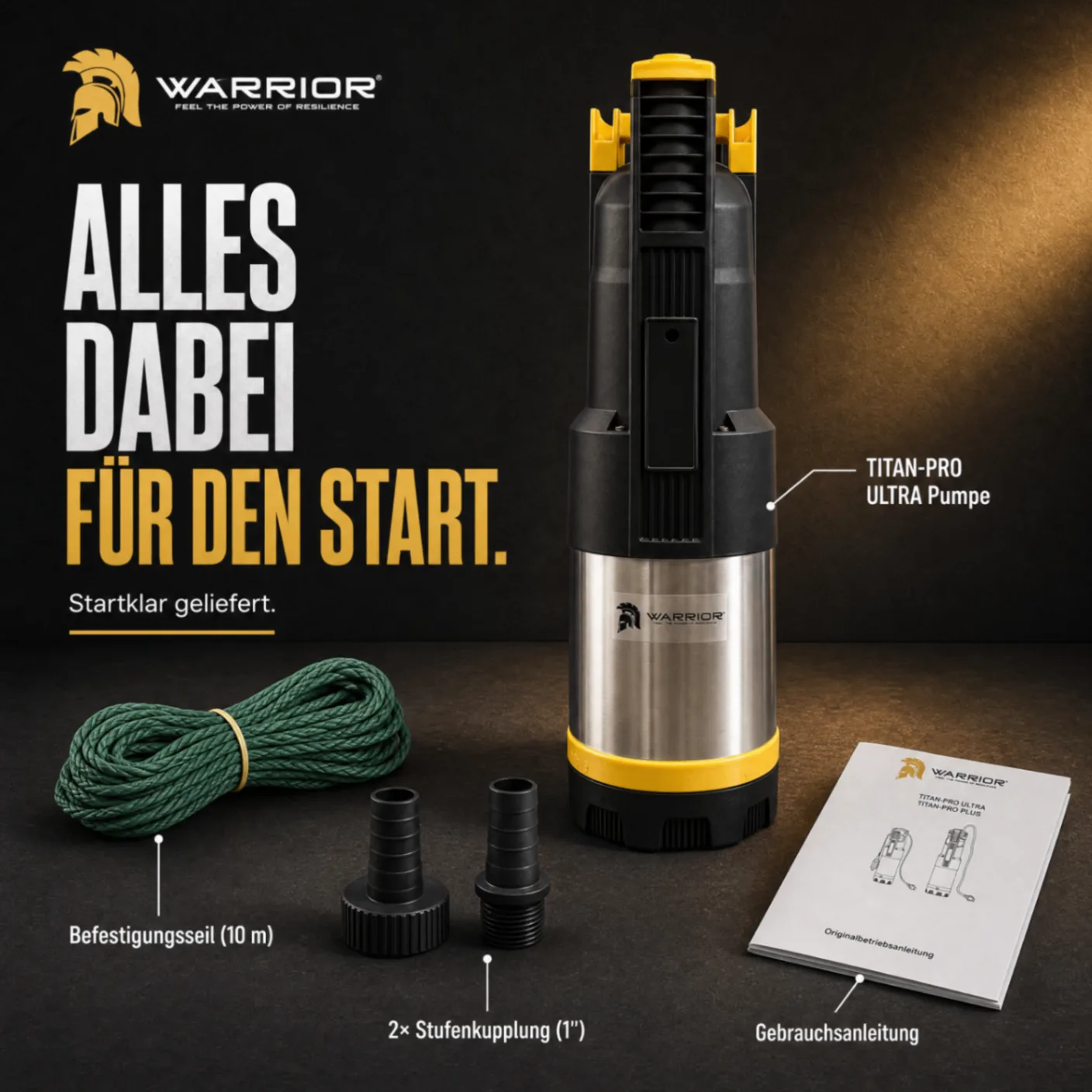 WARRIOR TITAN-PRO ULTRA – Alles dabei für den Start. (Lieferumfang)